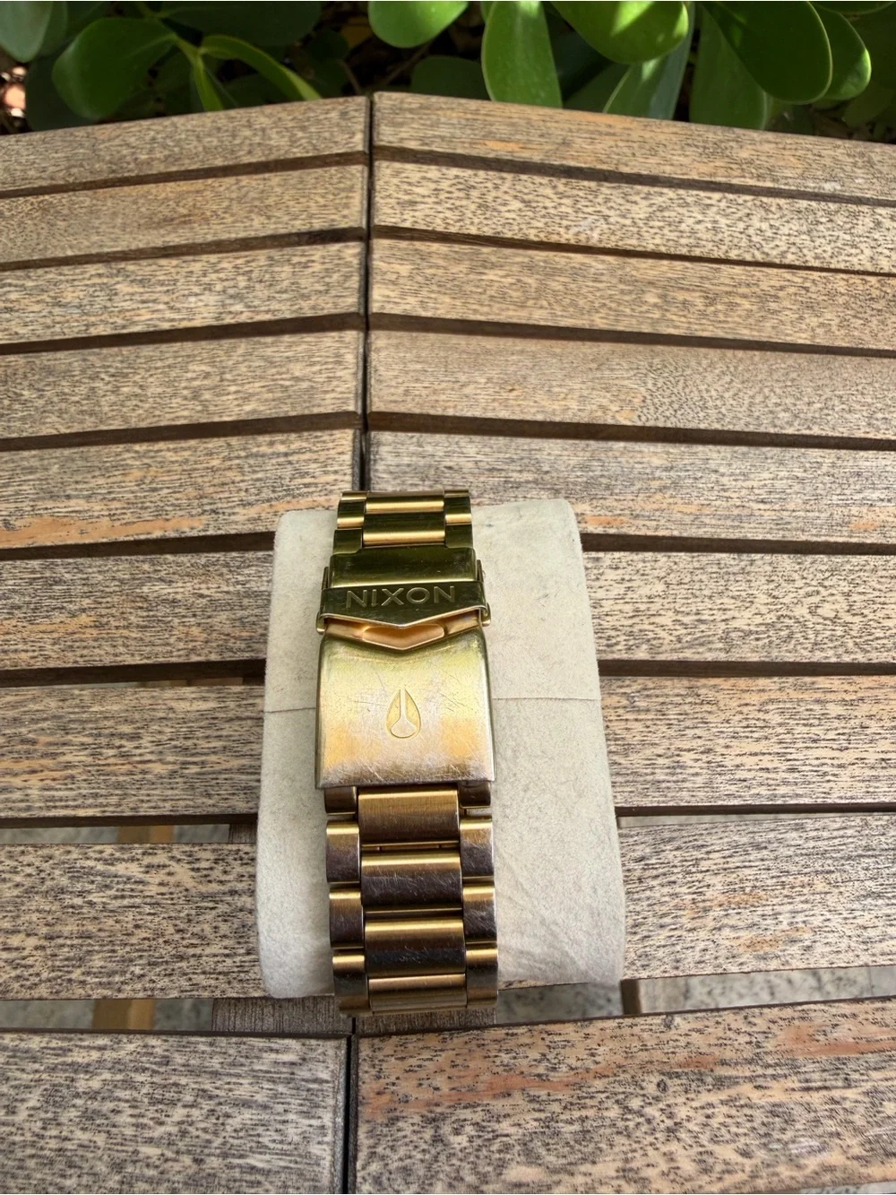 Nixon Sentry Gold Tone Day Date Watch